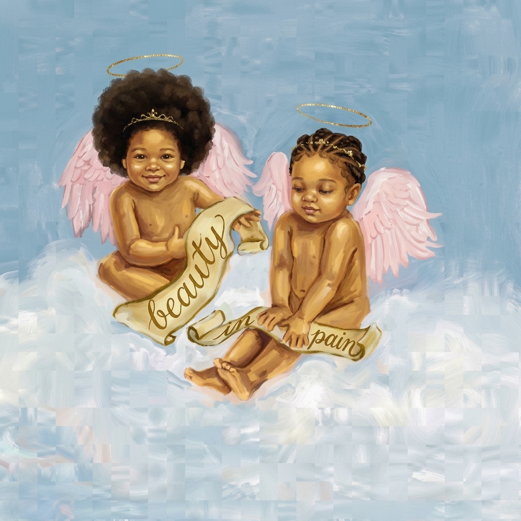 two pastel angels